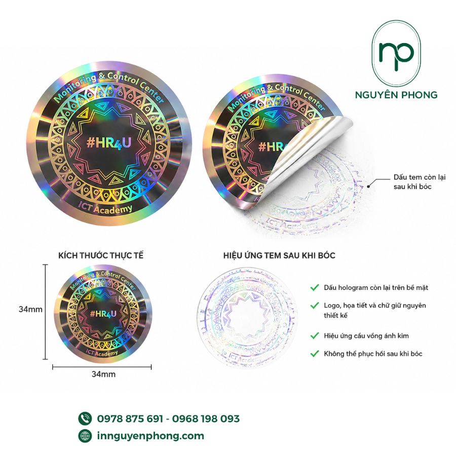 In tem hologram tiện lợi